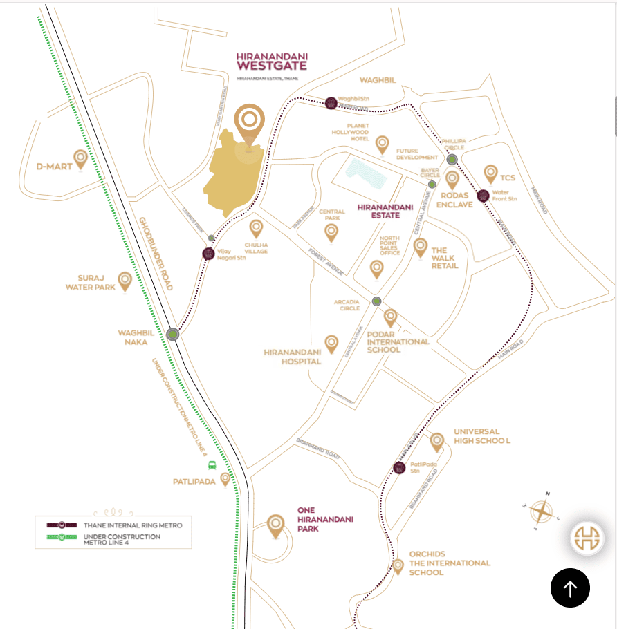 Testing township location map